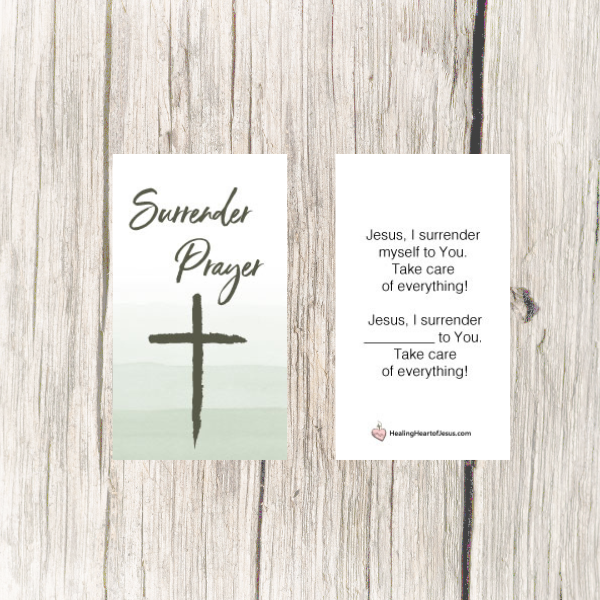 Novena Of Surrender Prayer Cards Printable Surrender